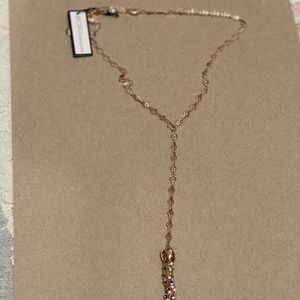 BCBG long gold necklace